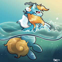 Size: 3000x3000 | Tagged: safe, artist:bean-sprouts, crossover, kingdra, pokémon, ponified, solo