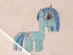 Size: 3264x2448 | Tagged: safe, artist:smurfettyblue, oc, oc only, oc:seafoam, pony, unicorn, solo, traditional art