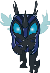 Size: 1137x1659 | Tagged: safe, artist:andrevus, changeling, to where and back again, armor, changeling armor, changeling guard, changeling soldier, giggling, simple background, snickering, solo, transparent background