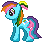 Size: 43x43 | Tagged: safe, artist:katcombs, rainbow dash (g3), g3.5, base used, g3.5 to g4, generation leap, pixel art, simple background, solo, transparent background