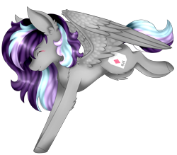 Size: 2554x2237 | Tagged: safe, artist:enghelkitten, oc, oc only, oc:sketchy howl, pegasus, pony, eyes closed, female, high res, mare, simple background, solo, transparent background