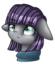 Size: 698x811 | Tagged: safe, artist:sketchyhowl, maud pie, pony, bust, floppy ears, portrait, simple background, solo, transparent background