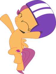 Size: 3000x3987 | Tagged: safe, artist:michaelsety, scootaloo, pony, forever filly, bipedal, eyes closed, happy, helmet, high res, jumping, simple background, smiling, solo, transparent background, vector