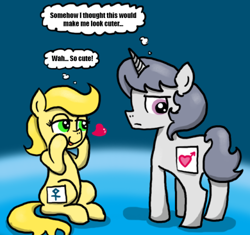 Size: 500x469 | Tagged: safe, artist:ficficponyfic, oc, oc only, oc:golden brisk, oc:silver breeze, femboy, goldeeze, male, mane swap, trap