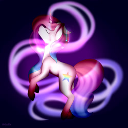 Size: 3000x3000 | Tagged: safe, artist:itsizzybel, oc, oc only, pony, unicorn, magic, rearing, solo