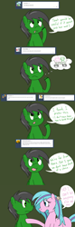 Size: 1280x3839 | Tagged: safe, artist:hummingway, oc, oc only, oc:feather hummingway, oc:swirly shells, ask-humming-way, dialogue, tumblr, tumblr comic