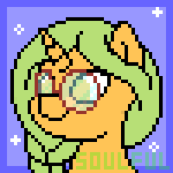 Size: 500x500 | Tagged: safe, artist:soulfulmirror, oc, oc only, oc:honey nevaeh, pony, unicorn, icon, pixel art, solo