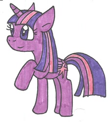 Size: 546x601 | Tagged: safe, artist:cmara, twilight sparkle, twilight sparkle (alicorn), alicorn, pony, solo, traditional art