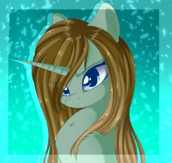 Size: 2075x1961 | Tagged: safe, artist:little-sketches, oc, oc only, oc:griafian, pony, unicorn, bust, female, mare, portrait, solo