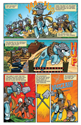 Size: 994x1528 | Tagged: safe, artist:brendahickey, idw, rockhoof, steela oresdotter, legends of magic, spoiler:comic, spoiler:comiclom2, mighty helm, preview