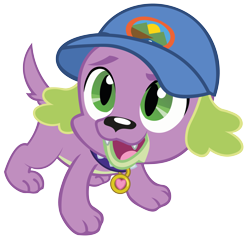 Size: 4330x4105 | Tagged: safe, artist:dragonm97hd, spike, spike the regular dog, dog, equestria girls, legend of everfree, absurd resolution, cap, hat, open mouth, simple background, solo, transparent background, vector