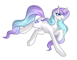 Size: 4297x3353 | Tagged: safe, artist:amazing-artsong, oc, oc only, oc:icy crystal, pony, unicorn, absurd resolution, female, mare, raised hoof, running, simple background, solo, transparent background