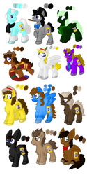 Size: 1080x2160 | Tagged: safe, artist:usagi-zakura, doctor whooves, pony, eight doctor, eleventh doctor, fifth doctor, first doctor, fourth doctor, male, ninth doctor, reference sheet, second doctor, seventh doctor, sixth doctor, stallion, tenth doctor, third doctor, war doctor