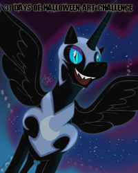 Size: 800x1000 | Tagged: safe, artist:x-thedudeabides-x, nightmare moon, alicorn, pony, adobe flash, photoshop, solo