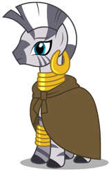 Size: 1927x3000 | Tagged: safe, artist:brony-works, zecora, zebra, simple background, solo, transparent background, vector