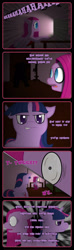 Size: 871x2955 | Tagged: safe, artist:underwoodart, derpibooru import, pinkie pie, twilight sparkle, earth pony, pony, ask, ask pink-pony, comic, computer, evil twilight, pinkamena diane pie, tumblr