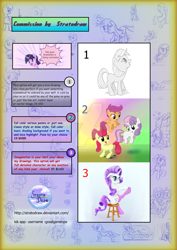 Size: 1024x1448 | Tagged: safe, artist:stratodraw, derpibooru import, apple bloom, rarity, scootaloo, sweetie belle, twilight sparkle, oc, pony, unicorn, cutie mark crusaders, request