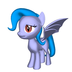 Size: 465x462 | Tagged: safe, oc, oc only, oc:princesscrystlia, bat pony, pony, pony creator, 3d, 3d pony creator, female, filly, ponylumen, solo