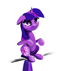 Size: 960x1009 | Tagged: safe, artist:ponsce, twilight sparkle, simple background, solo, white background