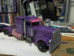 Size: 1000x750 | Tagged: safe, artist:zigholtul88, twilight sparkle, custom, irl, optimus prime, photo, toy, transformers, truck