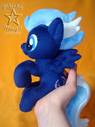 Size: 1024x1365 | Tagged: safe, artist:sunflowertiger, night glider, human, hand, irl, irl human, photo, plushie, solo