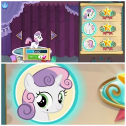 Size: 2048x2048 | Tagged: safe, screencap, sweetie belle, pony, beauty mark, error, game, gameloft, you had one job
