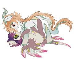 Size: 1024x841 | Tagged: safe, artist:raindroplette, oc, oc only, original species, pony, female, harpy pony, kernunno, male, simple background, transparent background