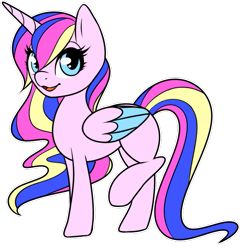 Size: 617x644 | Tagged: safe, artist:gypsy-meadow, oc, oc only, alicorn, pony, female, mare, raised leg, simple background, solo, transparent background