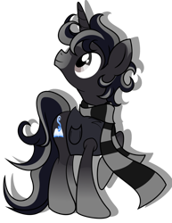 Size: 1024x1325 | Tagged: safe, artist:avarick, oc, oc only, oc:mythical spell, pony, unicorn, clothes, scarf, simple background, solo, transparent background, vest