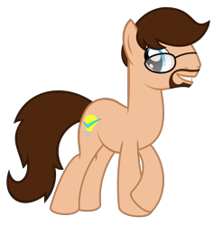 Size: 6867x7229 | Tagged: safe, artist:kuren247, oc, oc only, oc:kuren, earth pony, pony, 2017 community collab, absurd resolution, derpibooru community collaboration, fanart, glasses, male, simple background, solo, stallion, transparent background