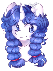 Size: 921x1228 | Tagged: safe, artist:flinrich, oc, oc only, oc:anna, pony, unicorn, bust, female, mare, portrait, simple background, solo, transparent background