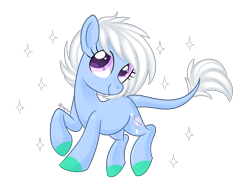 Size: 3897x2905 | Tagged: safe, artist:kaikururu, oc, oc only, oc:beryllium glow, pony, blushing, head turn, looking at you, raised hoof, simple background, solo, transparent background