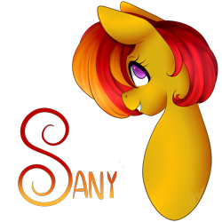 Size: 5000x5000 | Tagged: safe, artist:beashay, oc, oc only, oc:sany, earth pony, pony, absurd resolution, bust, female, mare, portrait, simple background, smiling, solo, transparent background