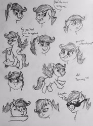 Size: 2247x3050 | Tagged: safe, artist:ambergerr, scootaloo, scooter, solo, sunglasses