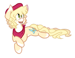 Size: 1024x792 | Tagged: safe, artist:crownedspade, oc, oc only, earth pony, pony, beret, prone, simple background, solo, transparent background