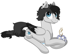 Size: 1280x960 | Tagged: safe, artist:winter-hooves, oc, oc only, oc:keen mind, coffee, simple background, solo, transparent background