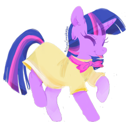 Size: 1094x1050 | Tagged: safe, artist:princesssnapdragon, twilight sparkle, unicorn twilight, pony, unicorn, sweet and elite, adorkable, birthday dress, clothes, cute, do the sparkle, dork, dress, eyes closed, female, happy, mare, simple background, smiling, solo, tongue out, transparent background, twiabetes