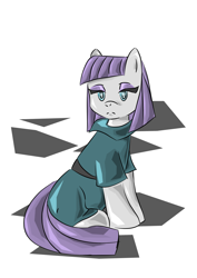 Size: 1000x1414 | Tagged: safe, artist:futuremoon, derpibooru import, maud pie, sitting, solo