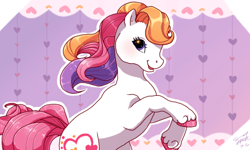 Size: 540x324 | Tagged: safe, artist:conphettey, light heart, g2, cute, horses doing horse things, lightheartbetes, rearing, solo