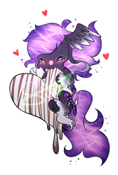 Size: 3300x4900 | Tagged: safe, artist:silverknight27, part of a series, part of a set, oc, oc only, original species, pond pony, pony, absurd resolution, chibi, chocolate heart, heart, nom, simple background, solo, transparent background