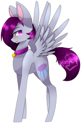Size: 1151x1753 | Tagged: safe, artist:alithecat1989, oc, oc only, pegasus, pony, choker, female, mare, simple background, solo, spread wings, transparent background, wings
