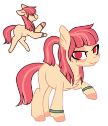 Size: 1024x1198 | Tagged: safe, artist:xxmissteaxx, oc, oc only, oc:pandora, earth pony, pony, female, mare, raised hoof, simple background, solo, transparent background