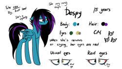 Size: 1024x576 | Tagged: safe, artist:despotshy, oc, oc only, oc:despy, reference sheet, simple background, solo, transparent background