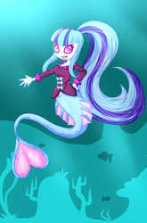 Size: 1024x1554 | Tagged: safe, artist:breeoche, sonata dusk, mermaid, equestria girls, female, mermaidized, solo