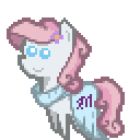 Size: 128x128 | Tagged: safe, artist:pixelanon, pony, clothes, female, mare, pixel art, pointy ponies, simple background, solo, transparent background, virgo, zodiac