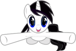 Size: 1024x695 | Tagged: safe, artist:barrfind, oc, oc only, oc:barrfind, pony, unicorn, happy, hug, simple background, smiling, solo, transparent background, vector, watermark