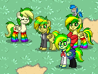 Size: 142x107 | Tagged: safe, screencap, oc, oc only, oc:wooden toaster, pony, clothes, pony town, rainbow socks, socks, striped socks