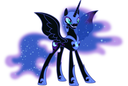 Size: 5803x3927 | Tagged: safe, artist:drakizora, nightmare moon, alicorn, pony, a royal problem, absurd resolution, female, grin, mare, simple background, smiling, solo, transparent background, vector