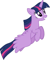 Size: 891x1080 | Tagged: safe, artist:iknowpony, twilight sparkle, twilight sparkle (alicorn), alicorn, pony, top bolt, .svg available, female, flying, grin, hooves, horn, mare, simple background, smiling, solo, spread wings, transparent background, vector, wings