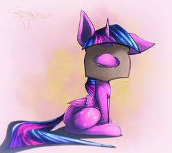 Size: 1600x1427 | Tagged: safe, artist:ferasor, twilight sparkle, twilight sparkle (alicorn), alicorn, pony, bread, bread head, food, simple background, sitting, solo, unamused